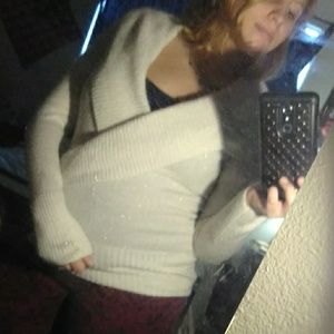 Crossover cozy sweater